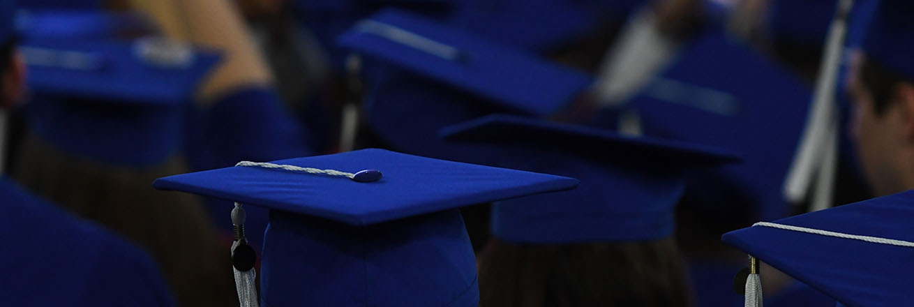 mortarboards at commencement