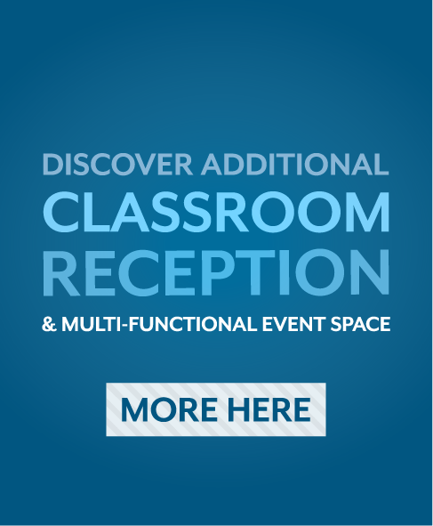 Discover additional classroom, reception, and multi-functional event space. More here.