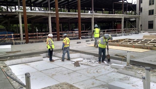 Construction on AU's campus