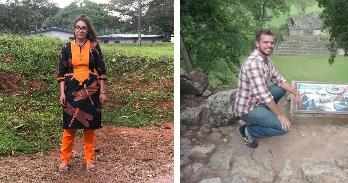Photographs of Paul D. Coverdell Fellows Ra’naa Iqbal and Stephen Demarais, which were taken while they served in the Peace Corps.
