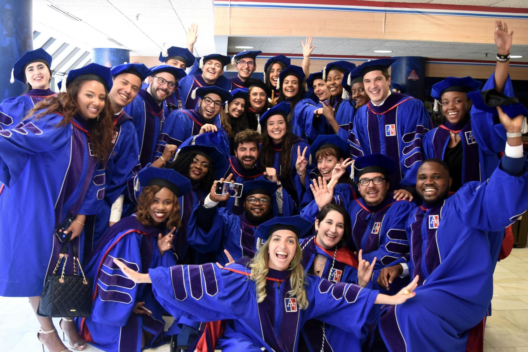 Group of graduation students posing for photo