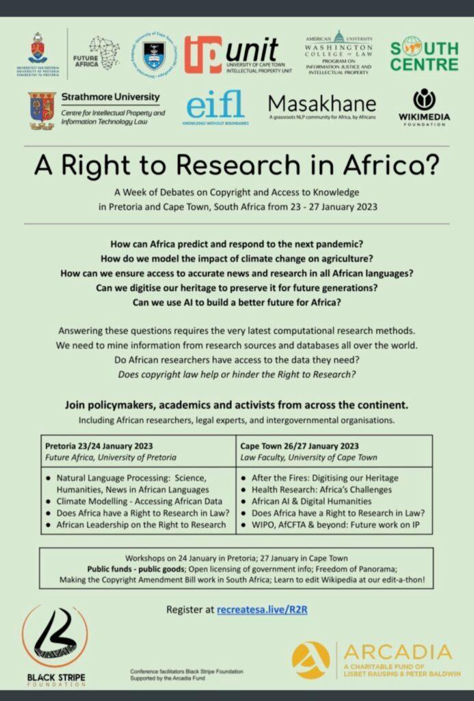 Flyer for A Right To Research in Africa Flyer for A Right To Research in Africa