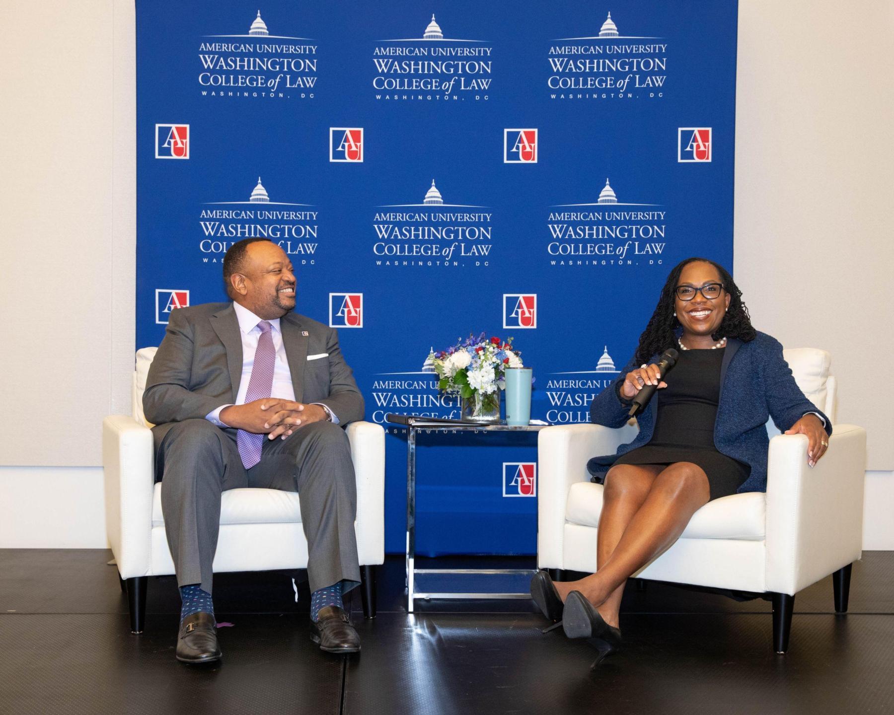 Dean Roger Fairfax and Justice Ketanji Brown Jackson Dean Roger Fairfax and Justice Ketanji Brown Jackson