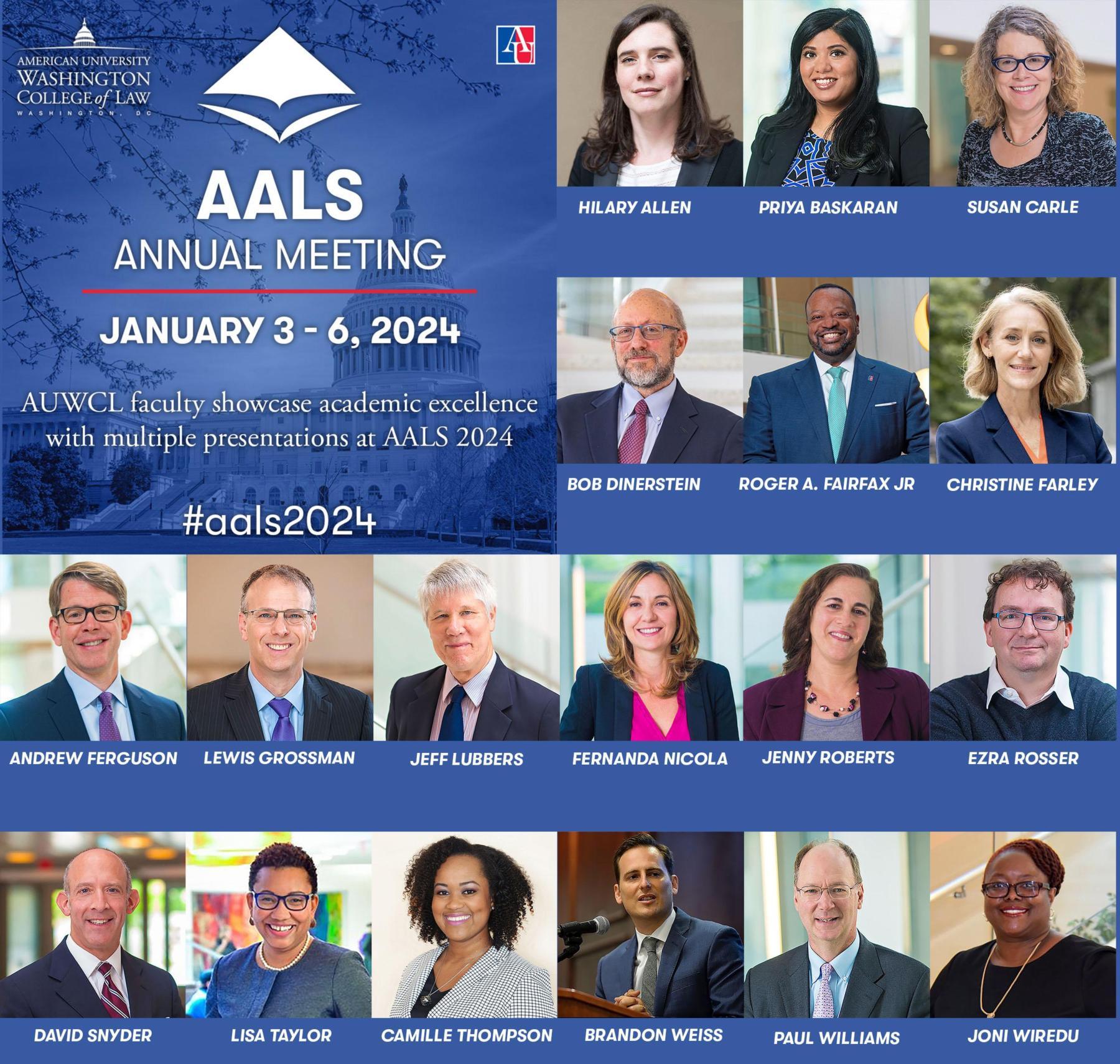 AUWCL Faculty at AALS-2024 AUWCL Faculty at AALS-2024